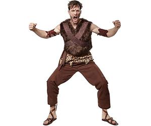 dressforfun 900575 - Déguisement pour Homme Chef de Clan de l’Âge de Pierre, Haut Long à Motif Tacheté (M | No. 302764)