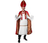 dressforfun 900841 Costume Saint-Nicolas Déguisement Noël Tenue Cape Mitre Couvre-Chef Gants Rouge Foncé -Diverses Tailles (XL | no. 303461)