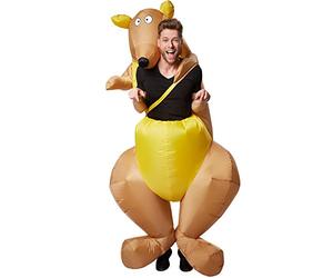 dressforfun Costume autogonflant Assis sur Un Kangourou Unisex | Costume Parfait pour Le défilé, Halloween, Les fêtes ou Les enterrements de Vie de garçon ou | Taille Unique pour Femmes et Hommes