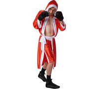 dressforfun Costume de Boxeur pour Homme | Costume Deux pièces de Boxeur | INCL. Ceinture à Lacer et Gants de Boxe à Fermeture à Scratch (Rouge | L | no. 301836)