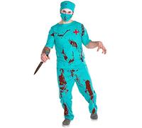 dressforfun Déguisement de Docteur-Zombie pour Hommes | avec Haut, Pantalon, Masque et calot Chirurgical (L | Nr. 300184)