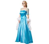 dressforfun Reine des neiges | Robe Soyeuse et Brillante | Tenue idéale pour Les Princesses (L | no. 301890)