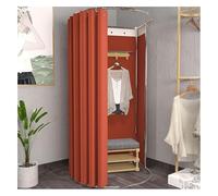 Dressing amovible en acier inoxydable avec rideau occultant, 85 x 80 x 200 cm, espace pour se changer, présentoir portable, idéal pour la vente au détail, les événements et une utilisation à domicile.