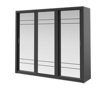 Dressing avec porte et miroir 3 vantaux - LUCAS
