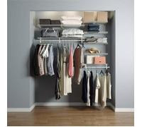 Dressing crémaillère Étagère mural industriel Modulable Blanc 40 pièces 1,81x1,22M