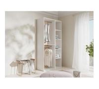 Dressing d'angle modulable - L84,5 cm - Blanc et naturel - TAMOKA