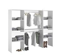 Dressing double ARTIC - L 220 x P 40 x H 180 cm - Blanc - Made in France