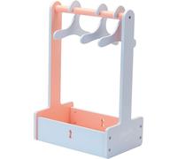 PETITCOLLIN - Penderie Poupée - Rangement de vêtement pour poupée - Accessoires Poupée - Mobilier en Bois Blanc - A monter soi-même - Dimensions : 42.8 x 21 x 5.6 cm - dès 3 ans
