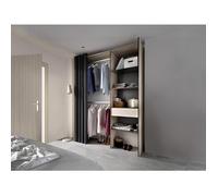 Dressing extensible LAURENT - L.110/160 cm - Coloris : Chêne et Anthracite