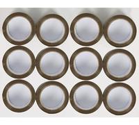 Dressing Malin Lot de 12 Rouleaux d’Adhésif Havane 4,8 cm x 68 m - Haute Résistance & Adhérence | Idéal pour Déménagement, Emballage & Expédition