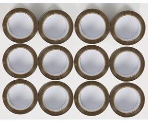 Dressing Malin Lot de 12 Rouleaux d’Adhésif Havane 4,8 cm x 68 m - Haute Résistance & Adhérence | Idéal pour Déménagement, Emballage & Expédition