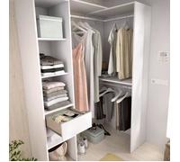 Dressing modulable angle ou linéaire - Blanc - L98,1 x P41,8 x H187 cm