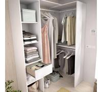 Dressing modulable angle ou linéaire -Reproduction Blanc mat - 98,1 x 41,8 x 187 cm