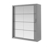 Dressing penderie 180 cm avec miroir - NELIO
