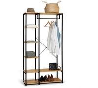 IDMarket - Dressing penderie étagères L. 90 cm Detroit Design Industriel