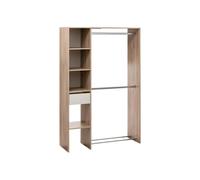 Dressing penderie + étagères + tiroir Dika 5five - Naturel