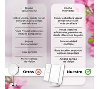 Dressing Table Mirror + Turban Headband, Makeup Mirror With Light, Vanity Mirror With Led Light For Make-Up With 3 Magnifications And Accessory Mirror, Mirror For Dressing