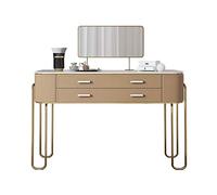 Dressing Table with Makeup Mirror Nordic Cosmetics Desk Vanity Makeup Table Set with 2 Drawers Storage Units for Bedroom Bathroom Furniture Furniture Gray 100 cm
