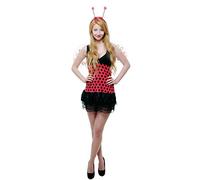 dressmeup - Costume dame set robe & ailes & antennes coccinelle sexy Ladybug L040 Taille 42/ M