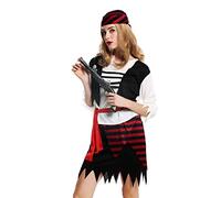 dressmeup - W-0003-S/M Costume dame femme carnaval halloween pirate flibustière Taille S/M