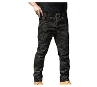 Dressnu Pantalon cargo pour homme - Tissus extensibles d'extérieur, Camouflage Noir 2 Ix7, Taille XL