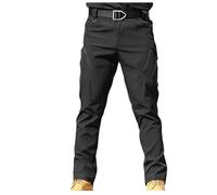 Dressnu Pantalon cargo pour homme - Tissus extensibles d'extérieur, Noir Ix9, Taille XL