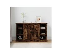 Dressoir 100x35,5x60 cm bewerkt hout gerookt eikenkleurig816445