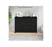 Dressoir 100x40x72 cm massief grenenhout zwart821768
