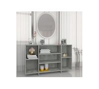Buffet Armoire Rangement Salle de Séjour Gris Béton Bois d'Ingénierie vidaXL
