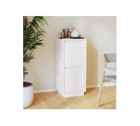 Buffet Blanc 31,5x34x75 cm Bois Massif de Pin Armoire de Rangement vidaXL