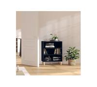 Vidaxl Buffet Noir 57x35x70 Cm Bois D'ingénierie Noir