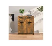 vidaXL Buffet bas Chêne fumé – 60x30x70 cm, 2 portes, bois d'ingénierie, style contemporain