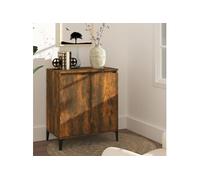 Vidaxl Buffet Chêne Fumé 60x35x70 Cm Bois D'ingénierie Marron