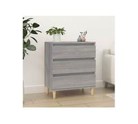 Vidaxl Buffet Sonoma Gris 60x35x70 Cm Bois D'ingénierie Marron