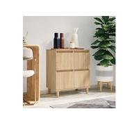Vidaxl Buffet Chêne Sonoma 60x35x70 Cm Bois D'ingénierie Marron