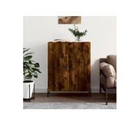 Dressoir 69,5x34x90 cm bewerkt hout gerookt eikenkleurig827737