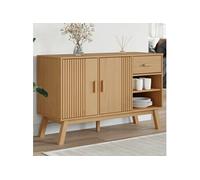 vidaXL Buffet OLDEN – Bois massif de pin, 114×43×73,5 cm – Marron – 358606