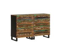 vidaXL Dressoirs 2 st 60x34x75 cm massief acaciahout3217086 Marron G