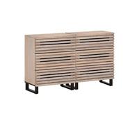 vidaXL Buffets 2 pcs 60x34x75 cm bois massif de manguier Marron