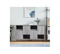 vidaXL Buffets 2 pcs sonoma gris bois d'ingénierie