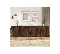 Dressoirs 3 st bewerkt hout gerookt eikenkleurig3185420