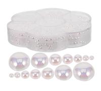 DRESSOOS 1 Boîte Plum Blossom Nail Art Accessoires Gold Charm Collier Kit Boîtes Berons Perles Femme Gemmes Lettre De Perle Jielry Décoration Nail Décor Plastique