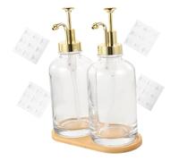 DRESSOOS 1 Ensemble De Bouteilles Distributrices De Sirop De Café, Distributeur De Sirop En Verre, Accessoires De Station De Café, Bouteille De Sirop En Verre, Bouteilles De Sirop Pour Bar