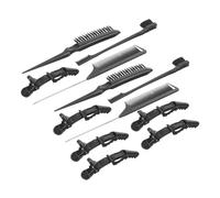 DRESSOOS 1 Ensemble De Peignes De Coiffure, Peigne À Mèches, Brosse À Double Extrémité, Brosse À Huile Cuite, Ensemble De 12 Peignes À Queue Pour La Coiffure, Peigne De Séparation, Peigne