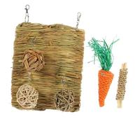 DRESSOOS 1 Ensemble De Petits Nids De Hamster, Tapis Rafraîchissant D'Été pour Animaux De Compagnie, Tapis pour Animaux De Compagnie, Tapis d'herbe pour Lapin, Lit pour Lapin, Tapis De