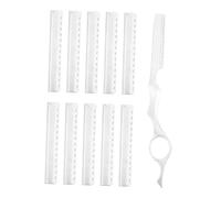 DRESSOOS 1 Jeu couteau à effiler les cheveux coiffure rasoir manuel de barbier cheveux fins shaver rasoir shavetastic rasoir amincissant trousse de coupe de cheveux Acier inoxydable Silver