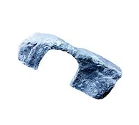 DRESSOOS 1 Pc Abri De Plate-Forme pour Se Prélasser Cage De Lampe Chauffante Enclos pour Reptiles Thermostat Lumière De Terrarium Grotte à Poissons Enceinte Support Drain Light Grey Résine