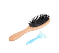 DRESSOOS 1 Pc peigne curls wavy hair brosse poils hair brush topper brosse à cheveux à friser les cheveux pour animaux de compagnie de massage En bois