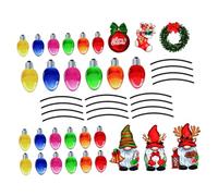 DRESSOOS 1 Set Anim De Voiture Autocollant Aimants Décoratifs De Voiture Reflective Ampoule Anaignant des Aimants Sticker Maignants Décoratifs Sticker pour Les Aimants De Voiture De Noël