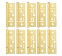 DRESSOOS 10 Pièces Charnière Invisible à Ouverture Complète en Fer Couleur Or, Facile à Installer, pour Coffres en Bois et Bancs, sans Mortaise, Design Ancien
